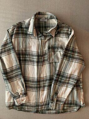 Plaid Button-Up Shirt